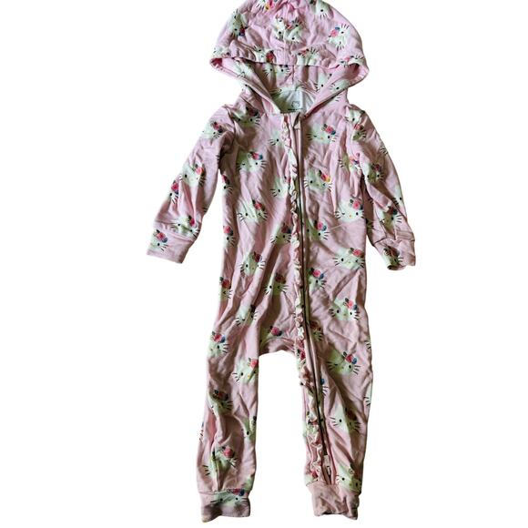 Posh Peanut Pastel Pink Hello Kitty French Terry
Hooded Ruffle Romper 12-18mos - Picture 3 of 6
